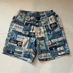Patagonia Men’s Baggie Long 7” Galapagos Archipelagos Pigeon Blue Shorts XS